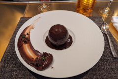 some melting chocolate  ball