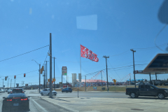 big ass carwash flag at the qt